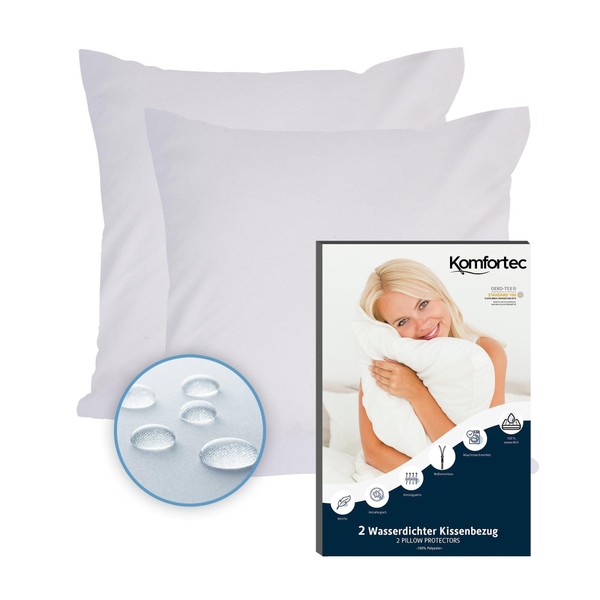 Komfortec Waterproof Cushion Cover 40 x 40 cm Set of
