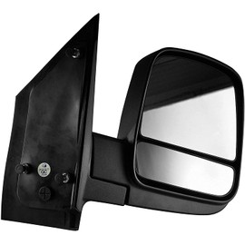 Passenger Side Textured Side View Mirror for 08-14 Chevy Express & GMC Savana 1500, 08-17 Chevy Express 2500 3500, GMC Savana 2500 3500 - with Blind Spot Corner Glass - GM1321395