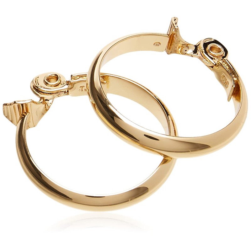 Anne Klein Classics Gold-Tone Wide Hoop Clip-On Earrings