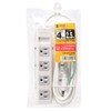 Sanwa Supply TAP-N3425MGN Power Strip with Magnet, 3P, 4-Outlet 6.5