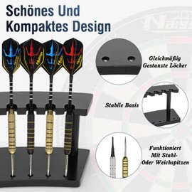 Naissgo Dart Holder, Accessories for Dartboard, Dart Stand for Any Type of Darts for Steel Darts & Soft Darts, Presentation Display Rack for Dart Holder