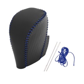 REPAIROCK Anti-Slip Gear Shift Knob Cover Car Stick Shifting Handle Protector for Honda Civic 2016-2021 Black Blue Faux Leather