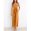 ANRABESS Women Summer Dressy Jumpsuits One Shoulder Sleeveless Casual Wide