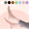 Women's Non-Slip Pilates Yoga Toe Long Socks Workout Purple 4ea