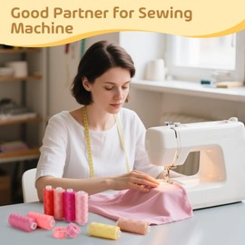 Coquimbo Sewing Thread Kit 72 Pcs, 36 Colors 400 Yards Polyester Thread with 36 Same Color Bobbins for Hand Sewing Machine, Emergency, Travel, DIY and Home Gifts for Women Mom Her