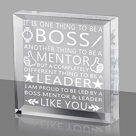 Boss Gifts Work Acrylic Boss Day Gifts for Men Funny Gifts for Your Boss Male for Boss It is One Thing to Be a Boss Sign for Boss's Day Birthday Paperweight Keepsake