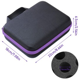 Essential Oil Carry Bag, Foam Insert Essential Oil Storage Box, Shockproof for Storing Essential Oils, black