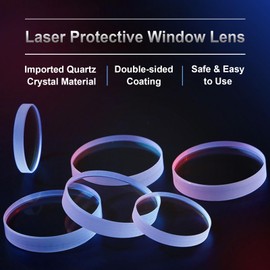 MCWlaser Laser Welding Lens Protective Window Lens 1064nm Universal for Laser Welder Gun D18T2 Dia:18mm, Thickness: 2mm Quartz Crystal Material