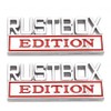 2 Pcs RUSTBOX Edition Emblem Car Side Rear Front Hood