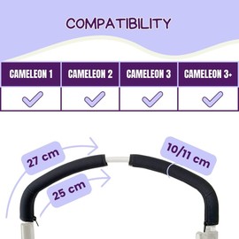 PROTEC TIF | Neoprene Handlebar Fitted Covers Compatible with Bugaboo Cameleon 1, 2, 3 and 3+ | to Fit Over The Original Rubber |