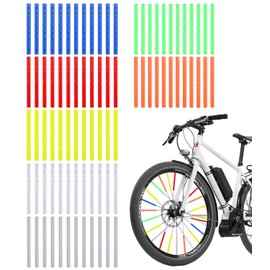 Spoke Reflectors Bicycle Children's Set, 84 Pieces Colourful Bicycle Spoke Reflectors, 360° All-Round Visibility Bicycle Spotlight, 7 Colours Spoke Reflectors Bicycle for Children and Adults, Reusable