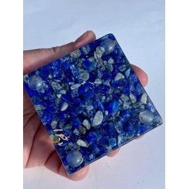 Lapis Lazuli Pyramid Crystal Orgone Generator Energy Accumulator PERFECT GIFTING TOOL!!!! Metal Core Made using Advance Harmonics Orgonite Many Beautiful Ingredients! mc2h275btum(Lapis Lazuli)
