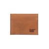 Caterpillar Men's Card Holder with Emboss Logo, Tan, Tan, Card
