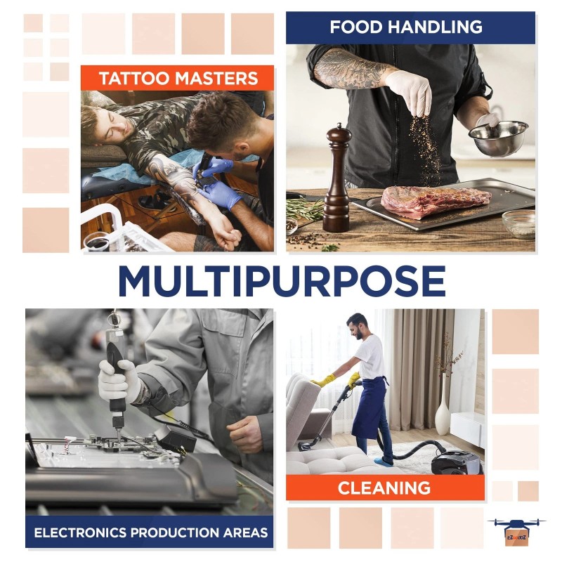 AMZ Supply 1000 Pack Dark Brown Disposable Nylon Hair Nets