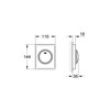 Grohe 38595SH0 Skate Actuator Plate 116 x 144 mm Urinal,