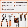 REXBETI 10-Piece Kids Tool Set with Real Hand Tools, Orange