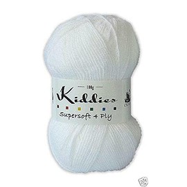 Cygnet Kiddies Supersoft 4 Ply Acrylic Yarn/Wool 100g - 208 White