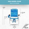 ROFFT Beach Chair, 17" Seat Height, 7-Position Reclining, Heavy Duty,