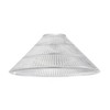 Modern Designer Transparent Ridged Glass Easy Fit Pendant Shade in