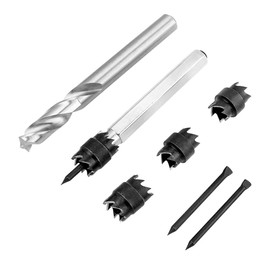 Treki Pack of 10 Welding Point Drill Bits for Cordless Screwdrivers HSS Spot Welding Cutter with 8 mm/9.5 mm Crowns, Welding Point Cutter with Spiral Drill for Removing Welding Point