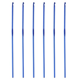 PATIKIL 6Pcs 2.5mm Aluminum Crochet Hook Knitting Crochet Needles with Size Blue