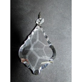 10 AAA LAMP 30 % LEAD CUT CRYSTALS PRISM CHANDELIER PARTS 2  " FRENCH   SILVER