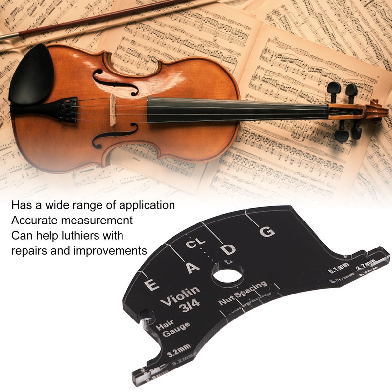 Violin Bridge Reference Tool Acrylic Accurate Violin Bridge Mold Fingerboard