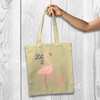 Flamingo Tote Bag Shoulder Bag - Reusable Shopping Bag for