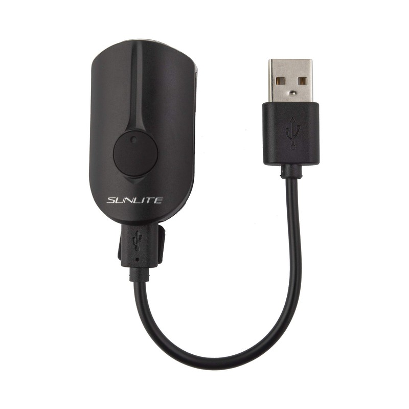 Sunlite Sprint-100 USB Headlight, Black, w/Mount