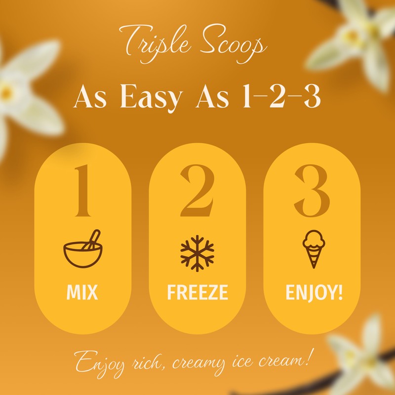 Triple Scoop - Premium Vanilla Ice Cream Mix For Ice