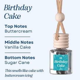 Scented Car Air Freshener - Long Lasting Car Diffuser - Last 60+ Days:_Birthday Cake