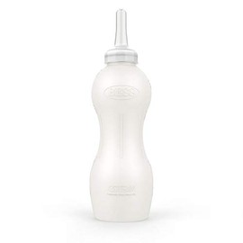 BESS Calf 2qt Nursing Feeding Bottle: Leak-Free, Non-Collapsing, with Clear Screw-on Nipple (2 qt, Snap on)