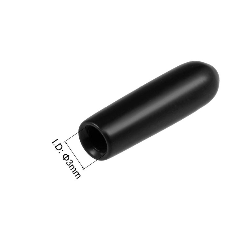 sourcing map Rubber End Caps Vinyl Round Tube Bolt Cap
