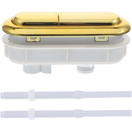 Toyvian Botón de descarga para inodoro, botón de doble pulsador para cisterna, accesorio de reemplazo de ABS, diseño de doble pulsador, para baño y uso doméstico Color Aleatorio