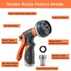 Garden Hose Nozzle Sprayer Heavy Duty Metal Spray Nozzles 8