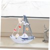 Operitacx Sailboat Model Decoration Wooden Boat Model Miniature Craft for