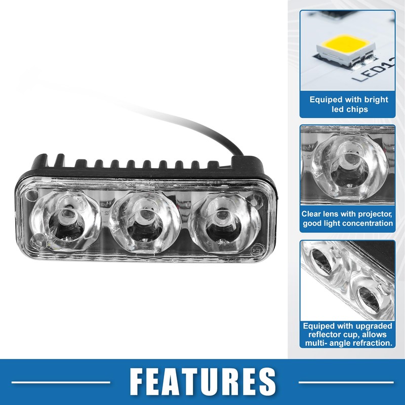 A ABSOPRO Car LED Daytime Running Light Bar 3.4Inch Bumper
