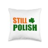 Still Polish St Patricks Day Shamrock Throw Pillow
