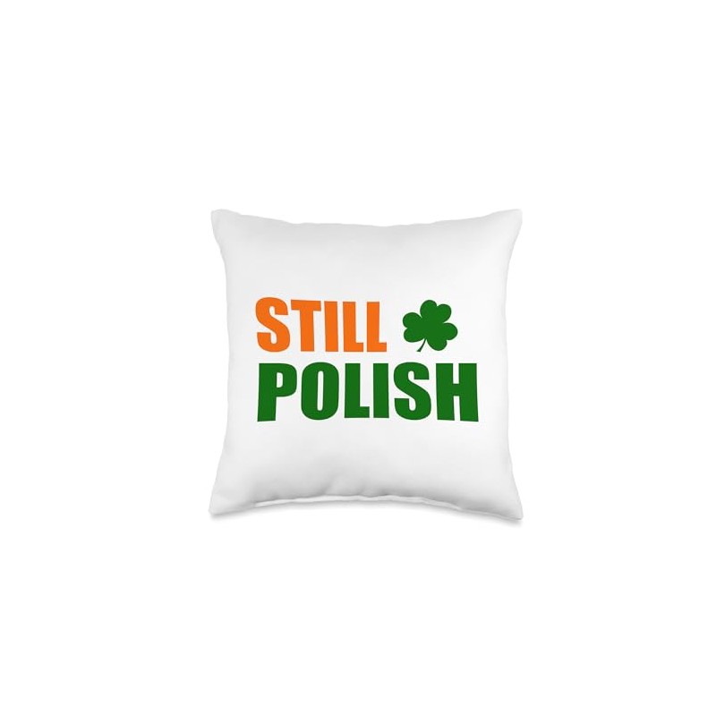 Still Polish St Patricks Day Shamrock Throw Pillow