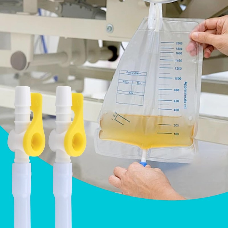 2 PCS Catheter Valve Easy to Use Urine Drainage Catheter