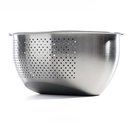 Rice Washer Strainer Bowl, Stainless Steel Quinoa Washing Bowl With Side Drainers Colander for Cleaning Rinsing Fruits, Vegetables, and Beans - Versatile Kitchen Tool