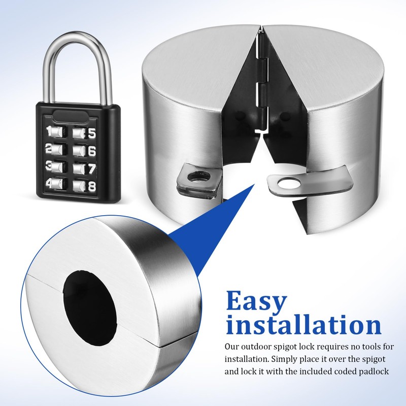 YARNOW Water Spigot Lock, Locks Outdoor, Water Hose Lock Cover