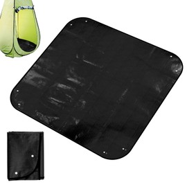 Lyreh Camp Shower Tent Floor Mat, 39.4x39.4in Changing Tent Bottom Pad Portable Pop-Up Changing Tents Base Outdoor Privacy Tents Damp Mat for Prevent Dirtying (Black)