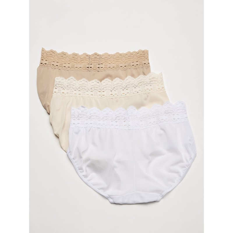 Olga womens Secret Hugs 3 Pack Panty Hipster Panties, French