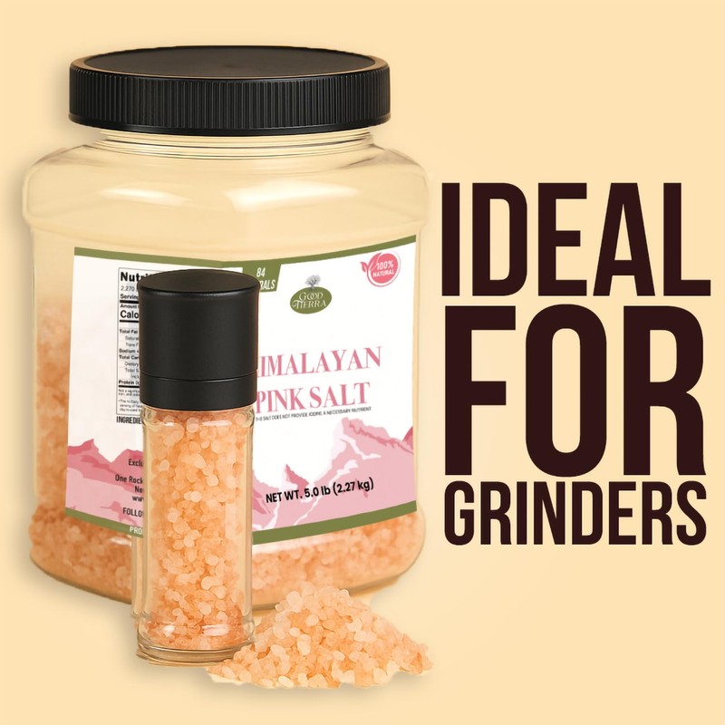 Good Tierra Himalayan Pink Salt in Jar - Coarse, 2.5