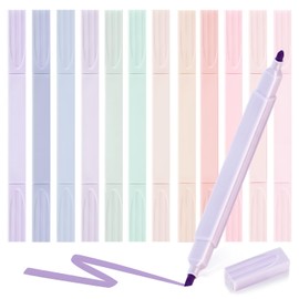 CENCERY 12 Packs Highlighters Pens, Pastel Highlighter, Glitter Highlighters Stationery Supplies Multipack Highlighters Set with Double Head for Markers, Notepads, Diaries, Offices and Schools