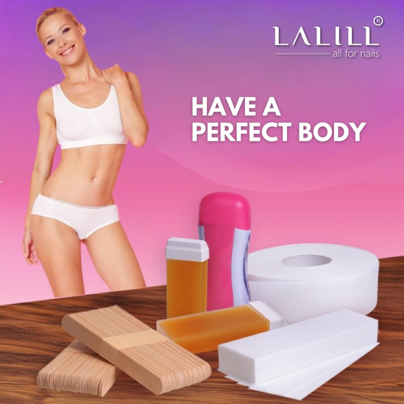 LALILL Fleece on 1 Roll for Wax – WAX, White,