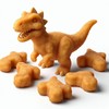 Palksky Dinosaur Molds Silicone, 4 Pcs Dinosaur Chicken Nuggets Molds,