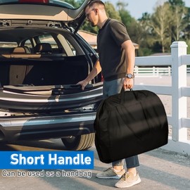 MISSLO 54" Long Garment Bags for Travel 6" Gusseted Dress Bags for Gowns Long 4 Handles Hanging Clothes Bag with Pocket Dress Cover for Gowns, Suits, Coats