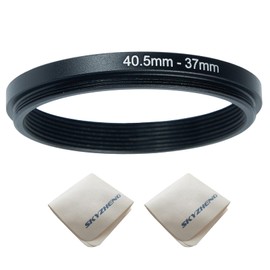 40.5mm Lens to 37mm Camera Lens Adapter 40.5mm to 37mm Step Down Ring Adapter Ring for All Brands of UV ND CPL,Comes with 2 Packs of high-end Lens Wiping Cloth(40.5mm-37mm)
